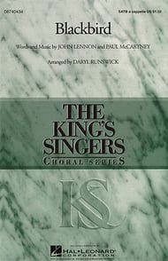 cover Blackbird SATB choral sheet music cover